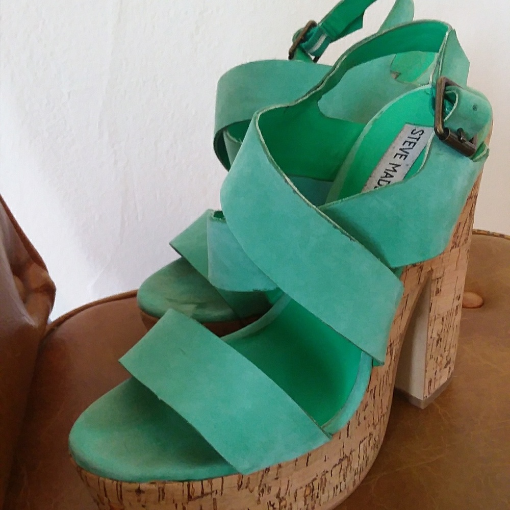 Steve Madden Turquoise Platform Heels
